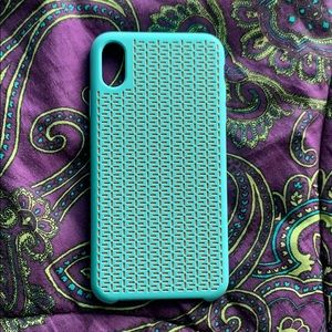Teal BlackWeb IPhone XS Max Case
